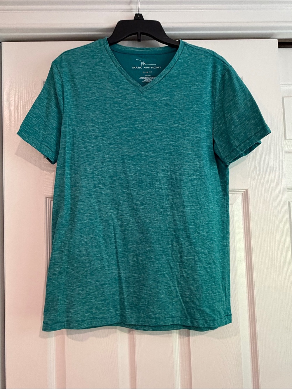 Marc Anthony Men's Teal V-Neck Slim fit T-Shirt